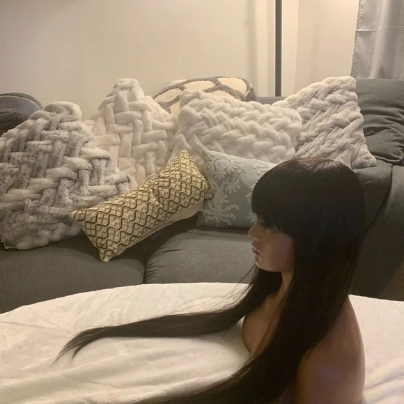 Cleopatra styled machine made wig - Picture 3 of 11